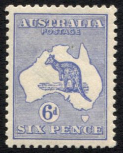 Maroon Kangaroo stamp SMWMK Used DWM LTD Perfin Undated Australia 2/ 