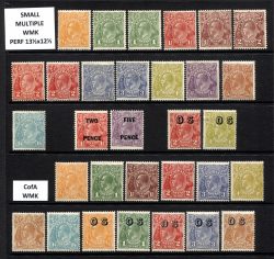 KGV DEFINITIVE SET OF 71 STAMPS: