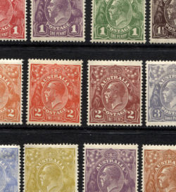 KGV DEFINITIVE SET OF 71 STAMPS: