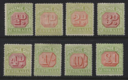 POSTAGE DUE SG D79-D87: 1913-24