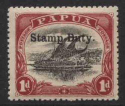 PAPUA STAMP DUTY: SG 76