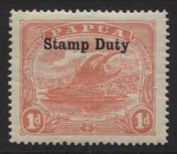 PAPUA STAMP DUTY SG F1(var):