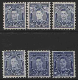 SG 168a,b,c,ca,186: KGVI