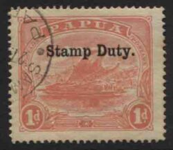 PAPUA STAMP DUTY SG F1: