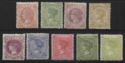 VICTORIA SG 296-304: 1885-1895