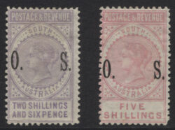 SOUTH AUSTRALIA SG O86, O87: 1891
