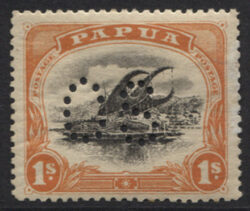 PAPUA SG O26: 1/- Lakatoi